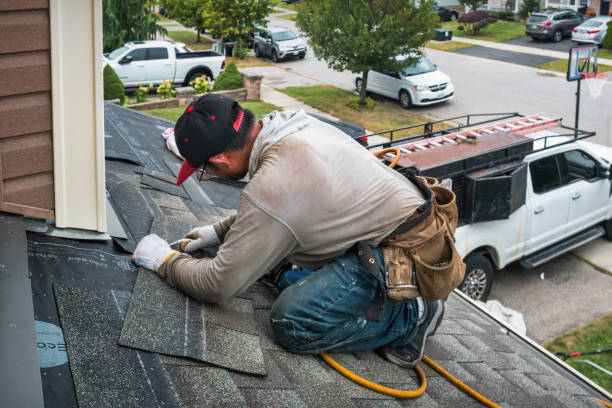 Professional Flat Roof Repair technician working in Gore, OK